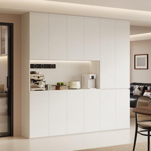 实木餐边柜家用ENF级欧松板柜子