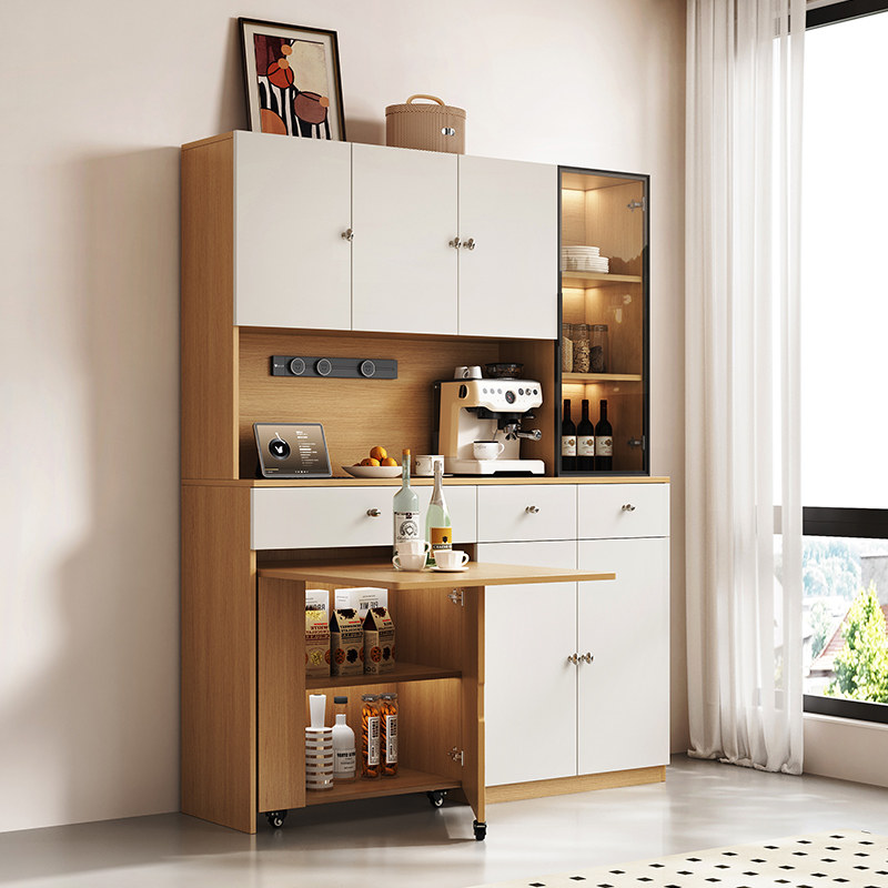 ENF级欧松板餐边柜靠墙一体家用定制小户型储物收纳柜带折叠餐桌,住宅家具,餐边柜,淘宝优惠券,粉丝福利购,淘宝优惠卷