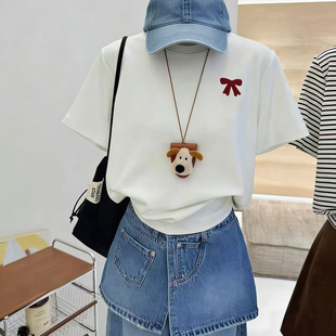 YS11 云朵约圆领时尚 无配饰 T恤 n088 印花通勤棉料基础百搭短袖