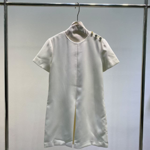 含20羊毛 云朵设计气质时尚 连体裤 显瘦A字裙裤 36958 休闲短袖