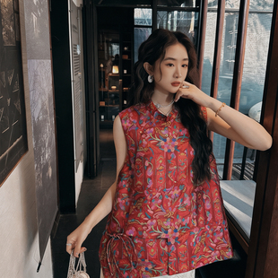 云朵式纳纱锦复古立体提花花纹马甲马甲(大货速发)XMTQ01480997