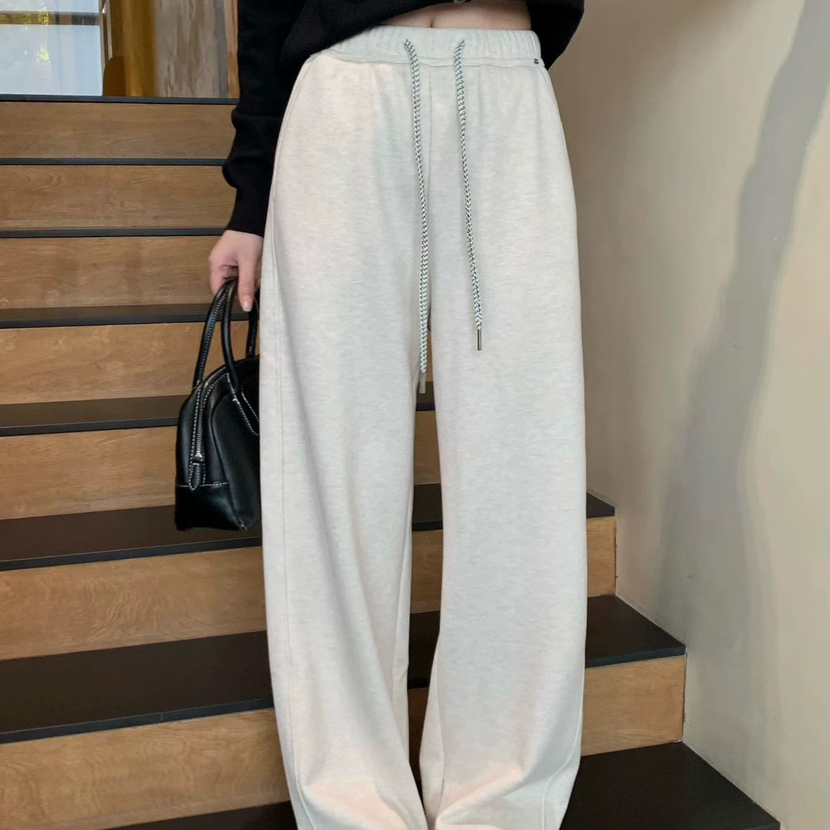 云朵设计米裤窄版阔腿裤休闲长裤加绒加厚休闲裤（含2羊毛）26873,女装/女士精品,休闲裤,淘宝优惠券,粉丝福利购,淘宝优惠卷