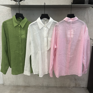 云朵家冰丝苎麻衬衣三色春上新小衫 H26C184AY