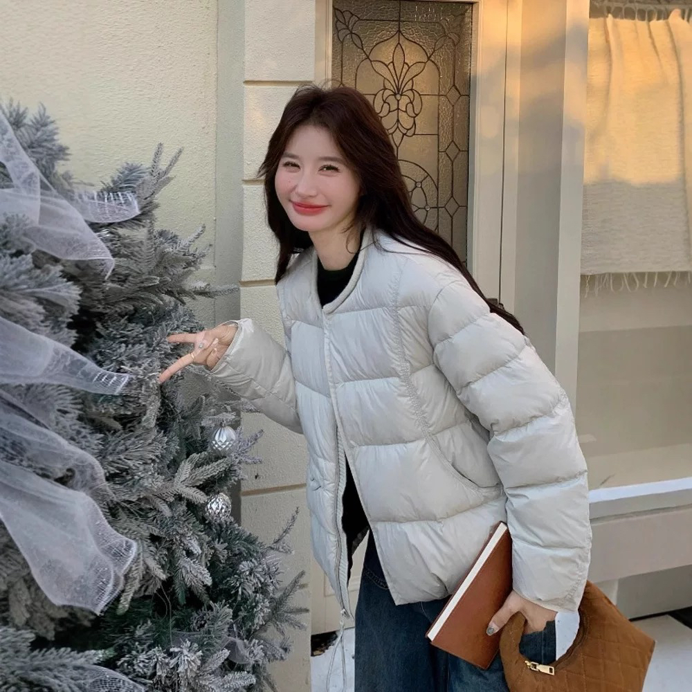 云-冬上新圆领拉链舒适保暖羽绒服外套l761