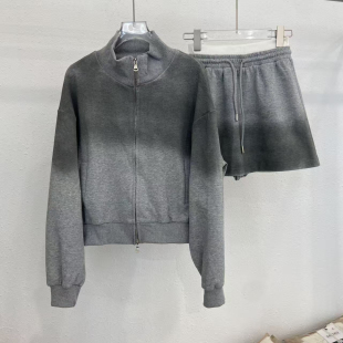 6731t 半身裙两件套套装 云朵个子网红炸街时尚 休闲运动卫衣外套