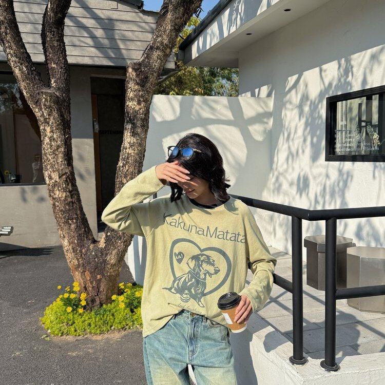 云朵设计26年早春可爱萌系小狗图案春款长袖T恤A50093323XN-1,女装/女士精品,毛针织衫,淘宝优惠券,粉丝福利购,淘宝优惠卷