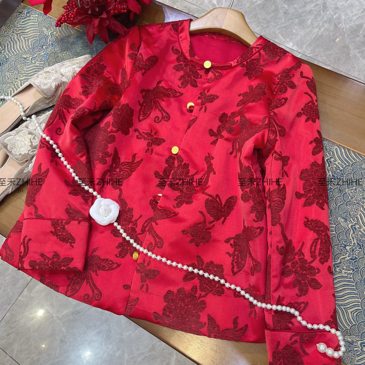 云朵设计26年早春极简大牌老钱新中式气质单排扣短外套YS2-t258,女装/女士精品,时尚套装,淘宝优惠券,粉丝福利购,淘宝优惠卷