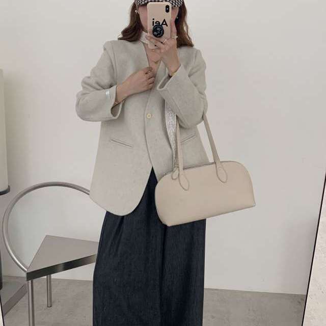 云朵25新款双面羊绒大衣羊毛外套配蕾丝腰带含100澳毛85163