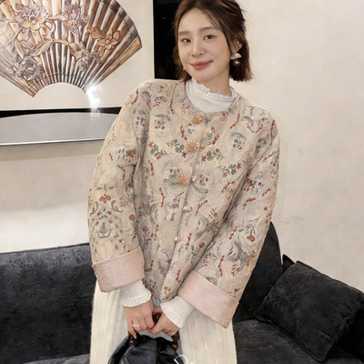 云朵26年早春高级感重磅刺绣国风短外套YS1-xx8435