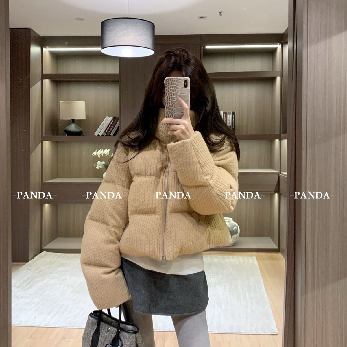 云朵95白鸭绒洋气款定制面料保暖羽绒服外套档口真爆款p68005