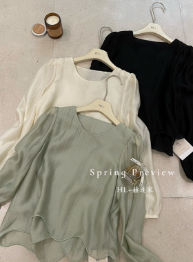 云朵家26年春款圆领小香风洋气百搭显瘦小衫826S7138