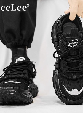 FaceLee日本设计师联名黑武士男鞋秋冬运动休闲跑步软底鞋带青年