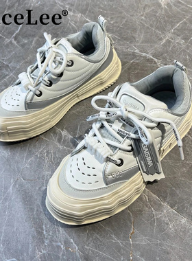 FaceLee日本设计师联名款原创设计男鞋秋冬厚底运动时尚百搭休闲