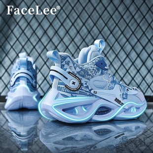 FaceLee日本设计师联名款男鞋2025秋冬新款高帮运动鞋男款初中生