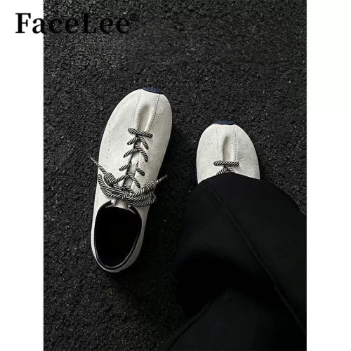 FaceLee薄底德训鞋男潮款城市户外通勤舒适运动阿甘鞋系带休闲鞋