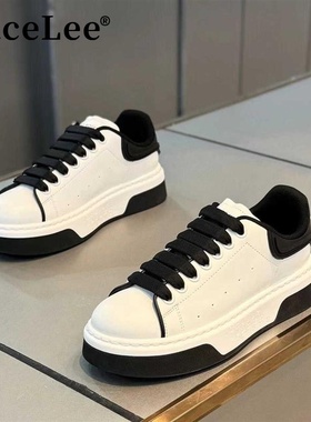 FaceLee设计师联名款2025秋冬新款男士休闲板鞋白色时尚百搭舒适