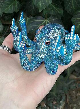 跨境夜光章鱼摆件创意庭院家居ins北欧艺术装饰品摆件树脂发光