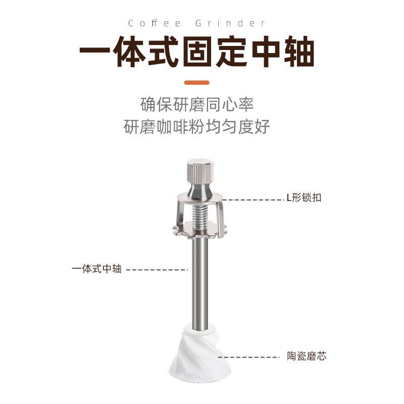 咖啡豆研磨机家用手摇磨粉机小型式可水洗磨豆机粗细可调节