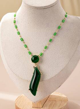 新款美人腰气质时尚项链女个性百搭坠抖音爆款轻奢锁骨链