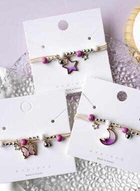 韩国大东门紫色系蝴蝶手链女甜美仙儿百搭学生闺蜜手饰品厂家