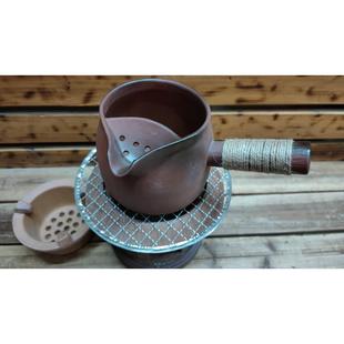 老岩泥大口径围炉侧把煮茶壶养生花普洱老白茶炭火煮茶电陶炉套装