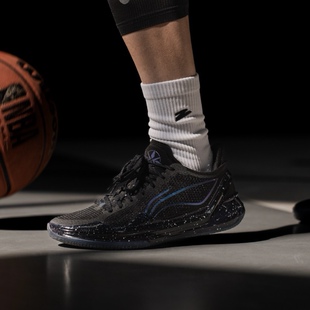 LiNing李宁 利刃4V2 黑曜石 䨻科技 稳定 实战全能 橡胶篮球鞋