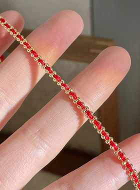 小米珠祖玛珑红绳手链女小众氛围感环时尚百搭本命年生日礼物编织