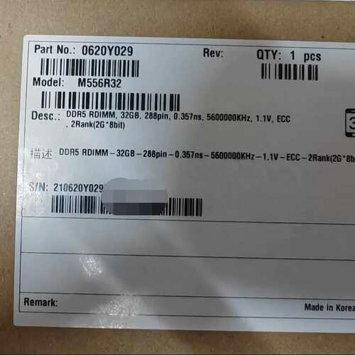 {议价}0620Y029 M556R32 DDR5 RDIMM-32