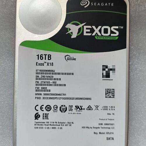 {议价}希捷 Exos X18 16T SATA 7.2K