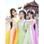 服装 古风飘逸清冷感古装 出租 欢天喜地七仙女汉服女电视剧同款