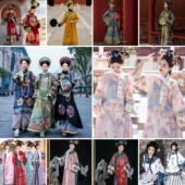 出租格格服古装 清汉女汉服故宫拍照清代皇帝宫廷贵妃清朝服装 租赁