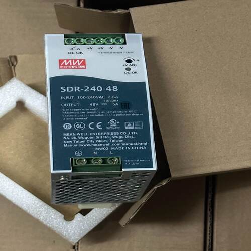 {雅致机械商行}SDR-240-48台湾明纬导轨电源 48V5A直流开关电源