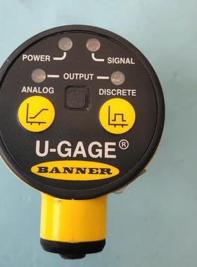 （设备配件）Banner超声波传感器U-GAGE，功能完好，成品见图。2