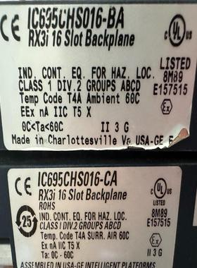 （设备配件）IC695CHS016-BA，IC695CHS016-CA
