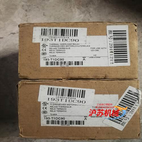 AB热过载继电器193-T1DC90   72-90A，全新
