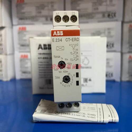 ABB时间继电器 CT-ERD.22 2c/o， 24-48VDC，24-240VAC