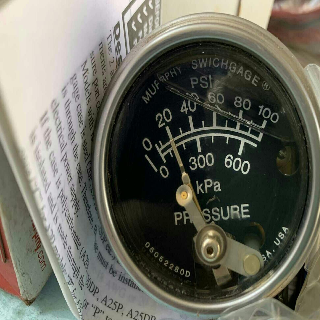 murphy全新Murphy莫菲直感压力表0-100psi，