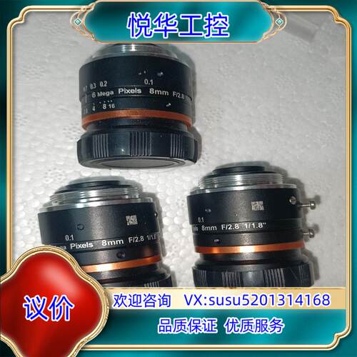 原装6 mega pixels 8mm镜头F/2.8  1/1.议