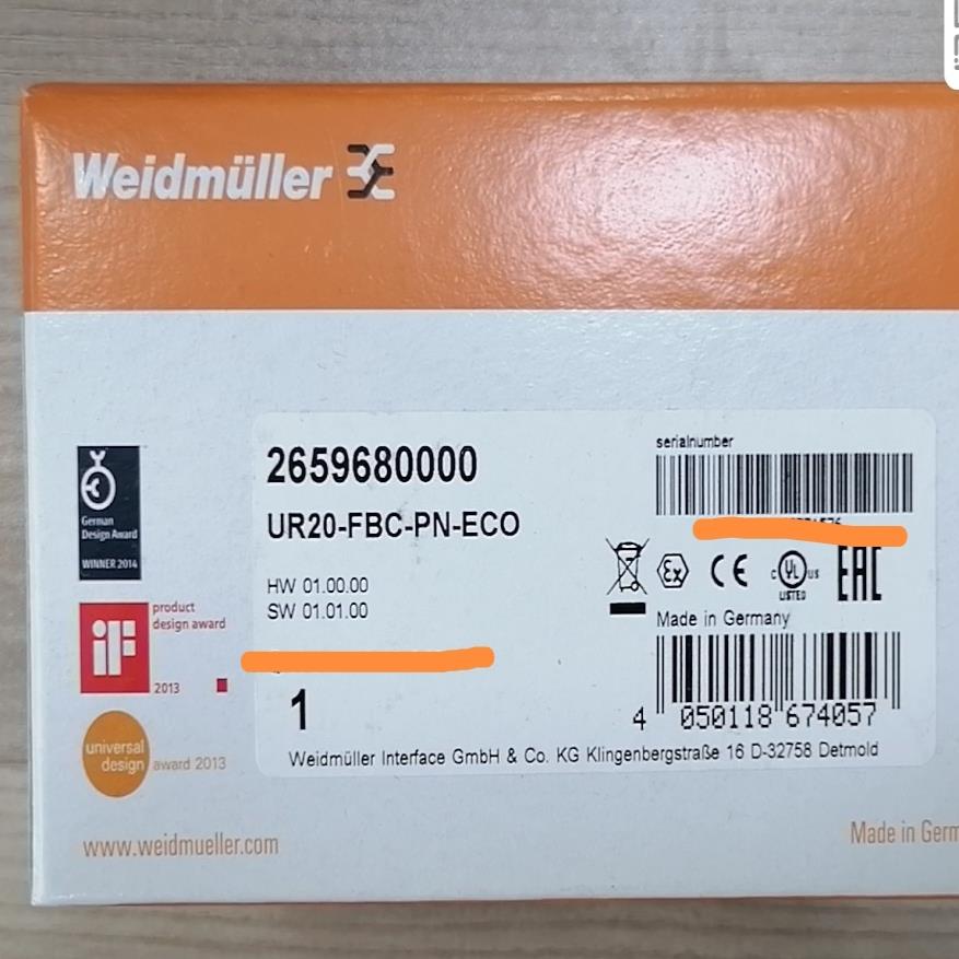 UR20-FBC-PN-ECO 魏德米勒远程IO ，订单号2(崽崽配件）