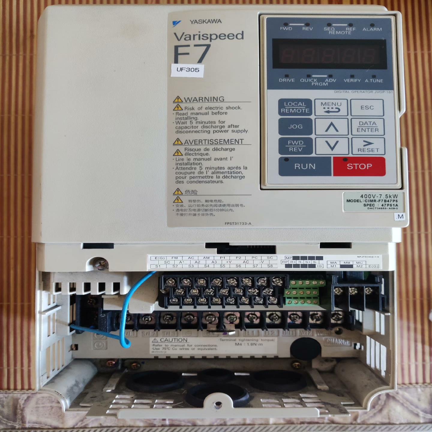 （设备配件）F7B47P5变频器成色 KW安川- CIMR 7.5优美