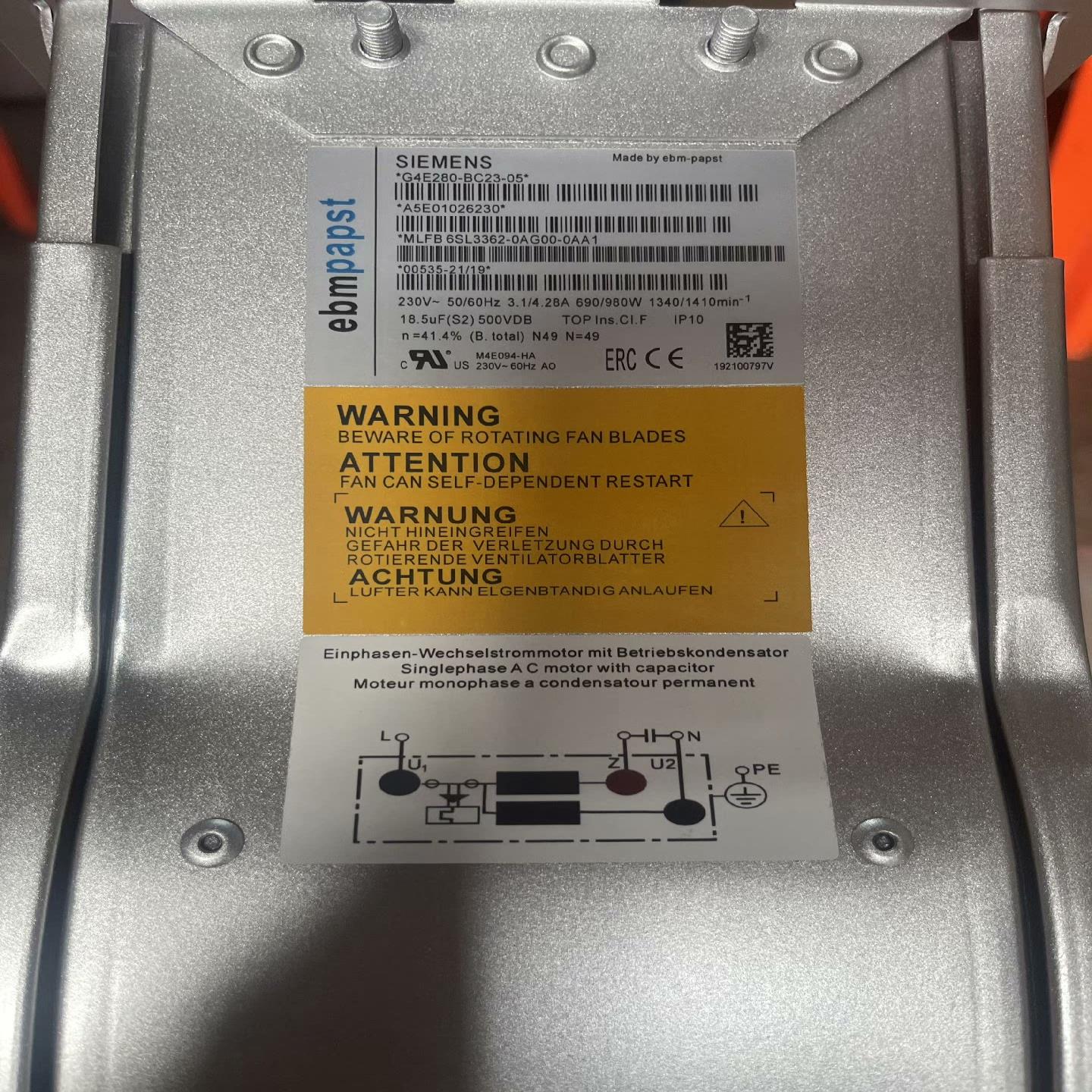 [德峰]6SL3362变频器05设备--G4E280风机-BC23