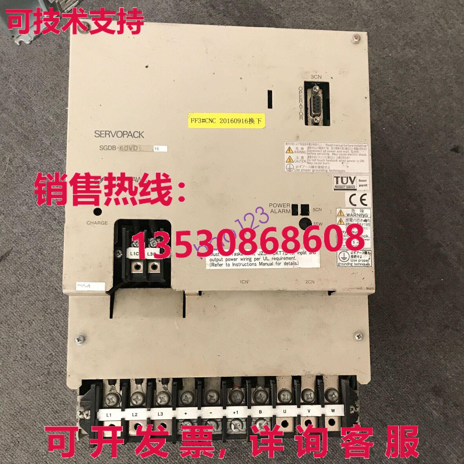 原装供应品牌二手 YASKAWA SGDB-60VDY6 服务器驱动程序  /