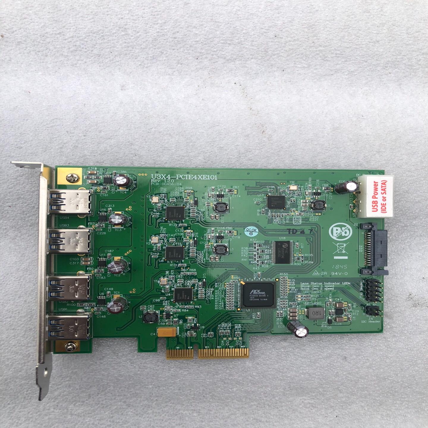 台湾U3X4-PCIE4XE101四通道4芯片USB3.0P