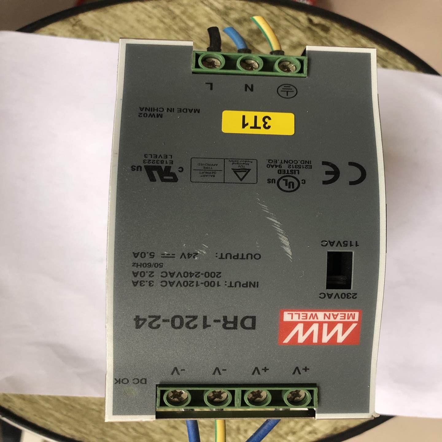 （设备配件）明纬导轨式电源DR-120-24一台成色如图 有意者联系