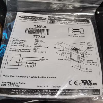 邦纳光电q20pdl 2个议价