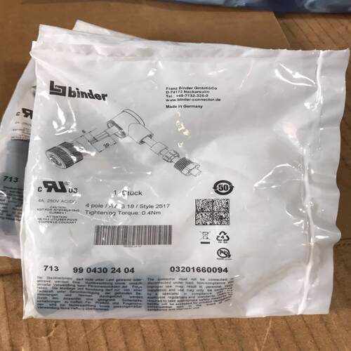 全新Binder宾得连接器接头9904302404 适用HA
