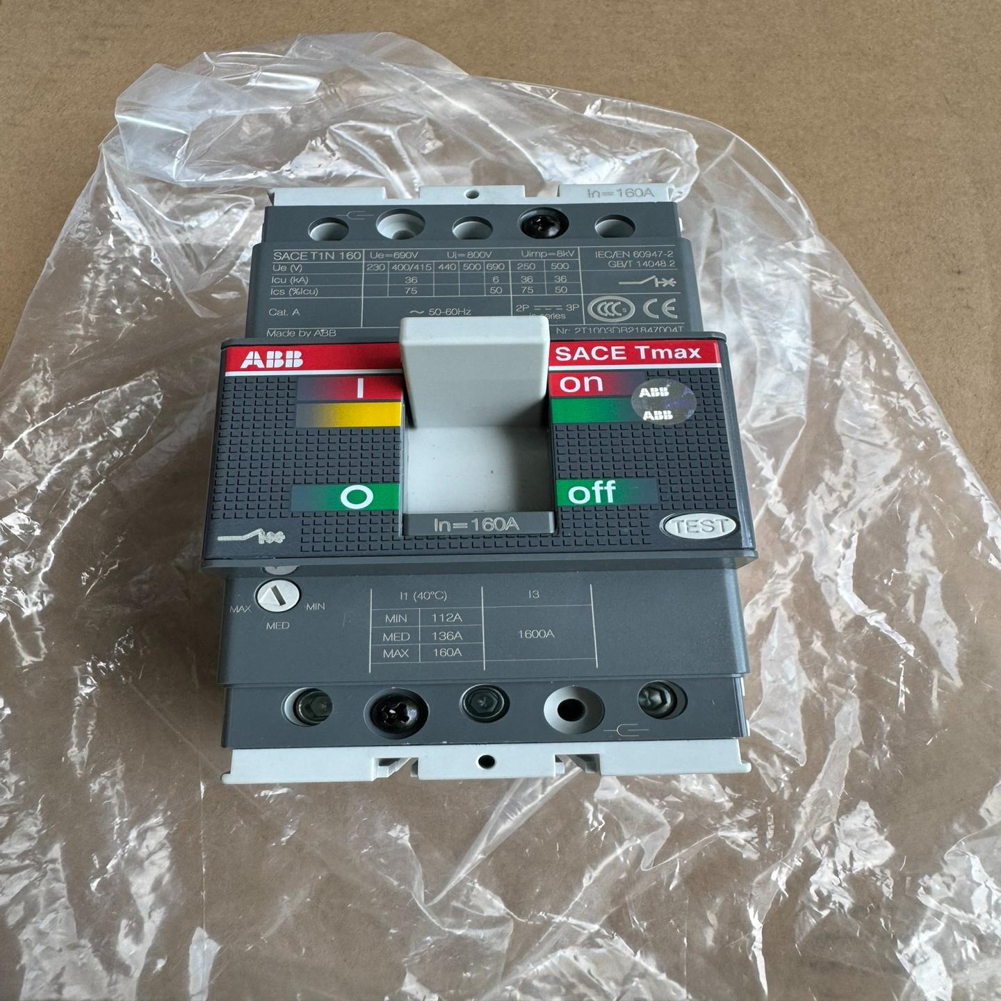 ABB断路器空开T1N160 TMD160/1600 F F