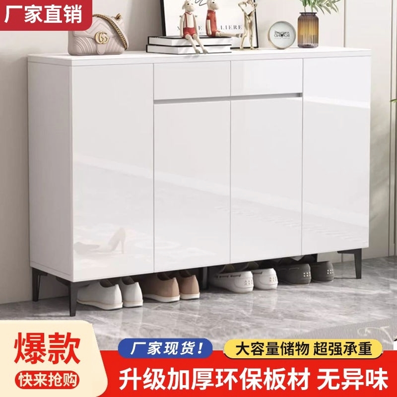 实木鞋柜入户玄关柜简约储物柜靠墙加厚餐边柜厨房收纳柜多层柜子