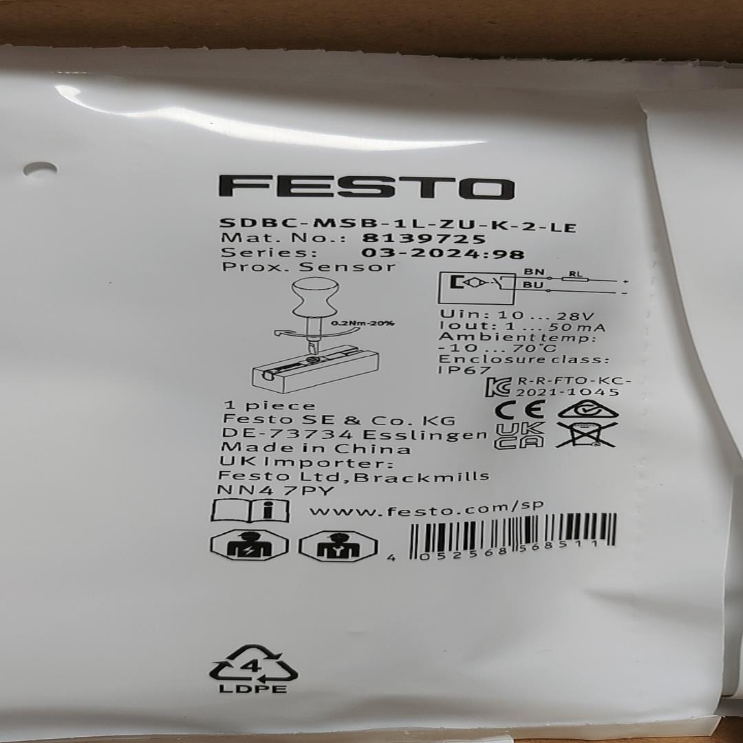 FESTO 8139725 SDBC-MSB-1L-ZU-K-2-LE  ！议价