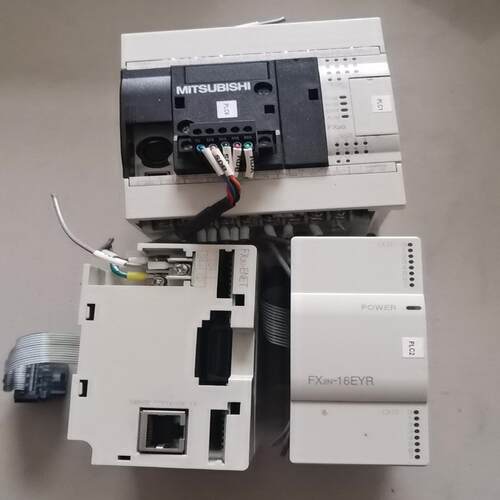 原装三菱PLC，FX3G-24MR/ES，FX3U-EN